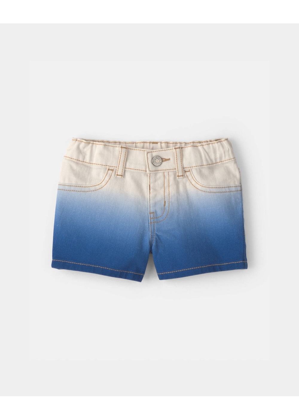 OshKosh B'gosh Baby Girl Ombre Twill Shorts - Blue/Ivory- NWT